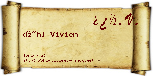 Öhl Vivien névjegykártya
